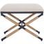 Carmelo Wrapped Ottoman In Beige And Black