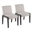 Carmen Chair Set of 2 In Black and Beige