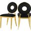 Carousel Velvet Dining Chair Set of 2 In Black