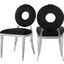 Carousel Black Velvet Dining Chair 859Black-C Set of 2
