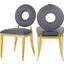 Carousel Grey Velvet Dining Chair 858Grey-C Set of 2