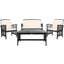 Carson Black and White 4 Piece Outdoor Set