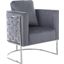 Casa Grey Velvet Chair 691Grey-C