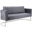 Casa Velvet Sofa In Grey
