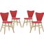Cascade Red Dining Chair Set of 4 EEI-3380-RED