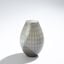 Cased Glass Grid Small Vase In Grey