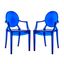 Casper Blue Dining Arm Chairs Set of 2