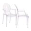 Casper Clear Dining Arm Chairs Set of 2 EEI-905-CLR