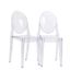 Casper Clear Dining Chairs Set of 2 EEI-906-CLR