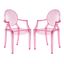 Casper Pink Dining Arm Chairs Set of 2 EEI-905-PNK