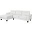 Caspian Upholstered Curved Arms Sectional Sofa In White and Black