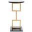 Cassidy Black and Gold Leaf Accent Table