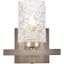 Cassie 1 Light Bath Sconce In Satin Nickel With Clear Shade