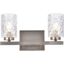 Cassie 2 Lights Bath Sconce In Satin Nickel With Clear Shade