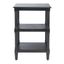 Cassie 3 Shelf Accent Table in Black