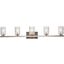 Cassie 5 Lights Bath Sconce In Satin Nickel With Clear Shade