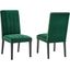 Catalyst Performance Velvet Dining Side Chair - Set of 2 In Green