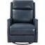 Cavill Swivel Glider Recliner In Barone Navy Blue With Power Recline & Power Head Rest