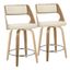 Cecina 24 Inch Fixed Height Counter Stool Set of 2 In Cream