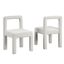 Celeste Boucle Dining Chairs Set of 2 In Cream