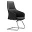 Celeste Series Guest Office Chair In Black Leather