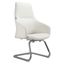 Celeste Series Guest Office Chair In White Leather