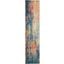 Celestial Blue And Yellow 10 Runner Area Rug