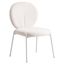 Celestial Boucle Dining Chair In White
