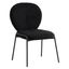 Celestial Boucle Dining Side Chair In Black