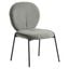 Celestial Boucle Dining Side Chair In Green