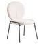 Celestial Boucle Dining Side Chair In White