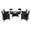 Challe Dining Set in Black and White