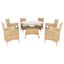 Challe Dining Set in White