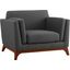 Chance Gray Upholstered Fabric Arm Chair