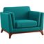 Chance Teal Upholstered Fabric Arm Chair