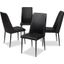 Chandelle Modern And Contemporary Black Faux Leather Upholstered Dining Chair (Set Of 4)