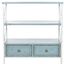 Chandra Pale Blue and White Smoke Console with Storage Drawer