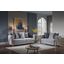 Chanelle Thick Velvet Fabric Upholstered 2Pc Living Room Set Made With Wood In Gray