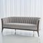 Channel Back Sofa In Silversmith