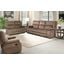 Chapman Reclining Sofa Loveseat and Recliner In Brown