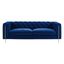 Charlene Button Tufted Sofa In Blue Velvet