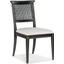 Charleston Upholstered Seat Side Chair Set of 2 In Black