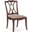 Charleston Upholstered Seat Side Chair Set of 2 In Dark Brown