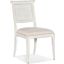 Charleston Upholstered Seat Side Chair Set of 2 In White
