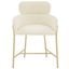 Charlize Velvet Dining Chair In Ivory And Gold