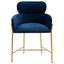 Charlize Velvet Dining Chair In Navy And Gold