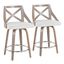 Charlotte 24 Inch Fixed Height Counter Stool Set of 2 In Chrome