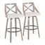 Charlotte 26 Inch Fixed Height Counter Stool Set of 2 In Light Grey