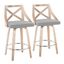 Charlotte 26 Inch Fixed Height Counter Stool Set of 2 In Washed White