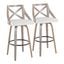 Charlotte 30 Inch Fixed Height Barstool Set of 2 In Black